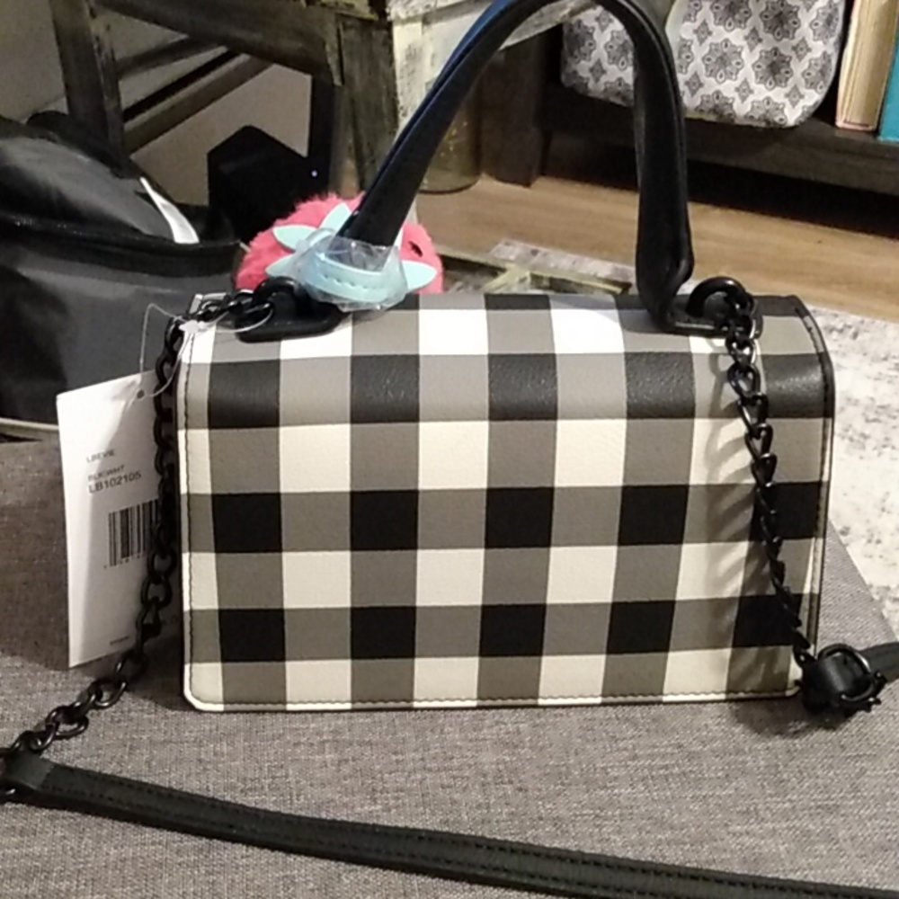 Betsey Johnson Buffalo Plaid  Evie Crossbody/Top Handle - Picture 10 of 11